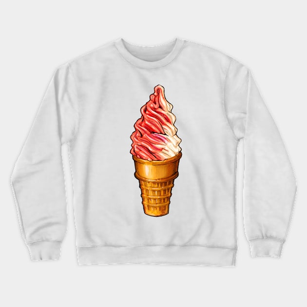 Strawberry Twist Crewneck Sweatshirt by KellyGilleran